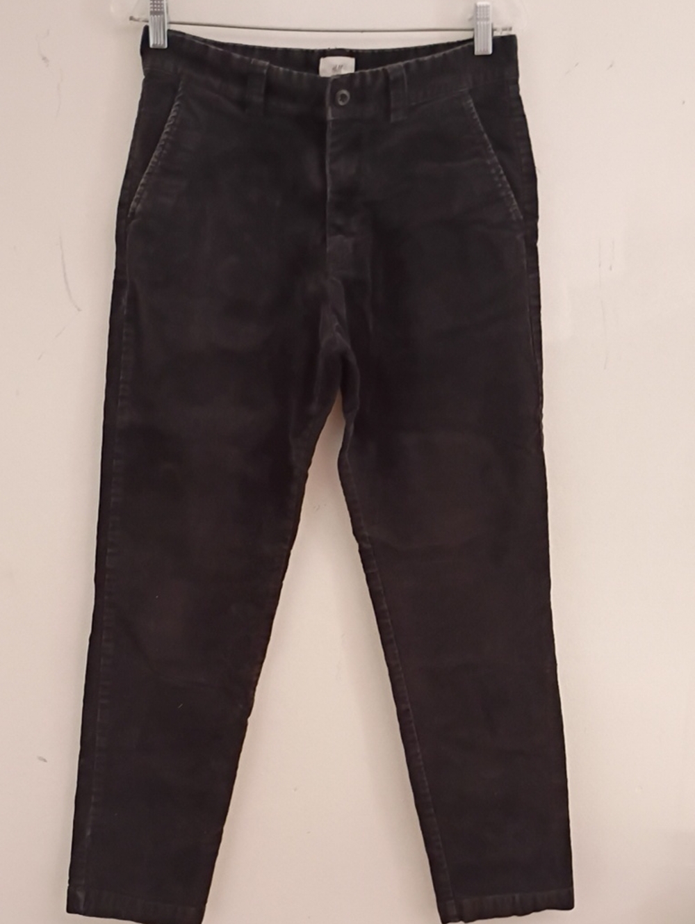 H&M Men's Black Corduroy Tapered Pants
